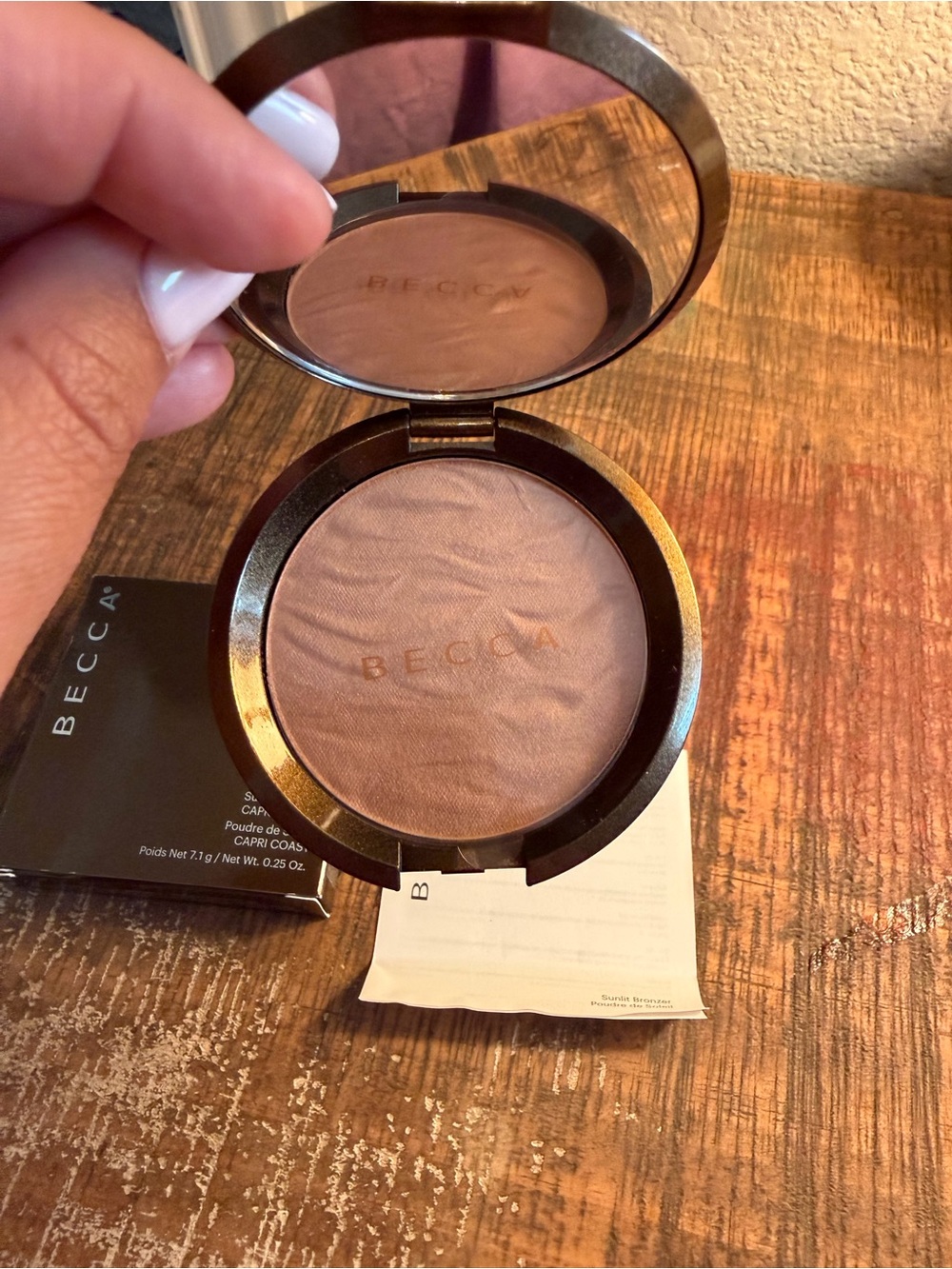 BECCA Sunlit Bronzer Capri Coast 0.25 oz Full Size Discontinued w/ Box - Picture 3 of 6